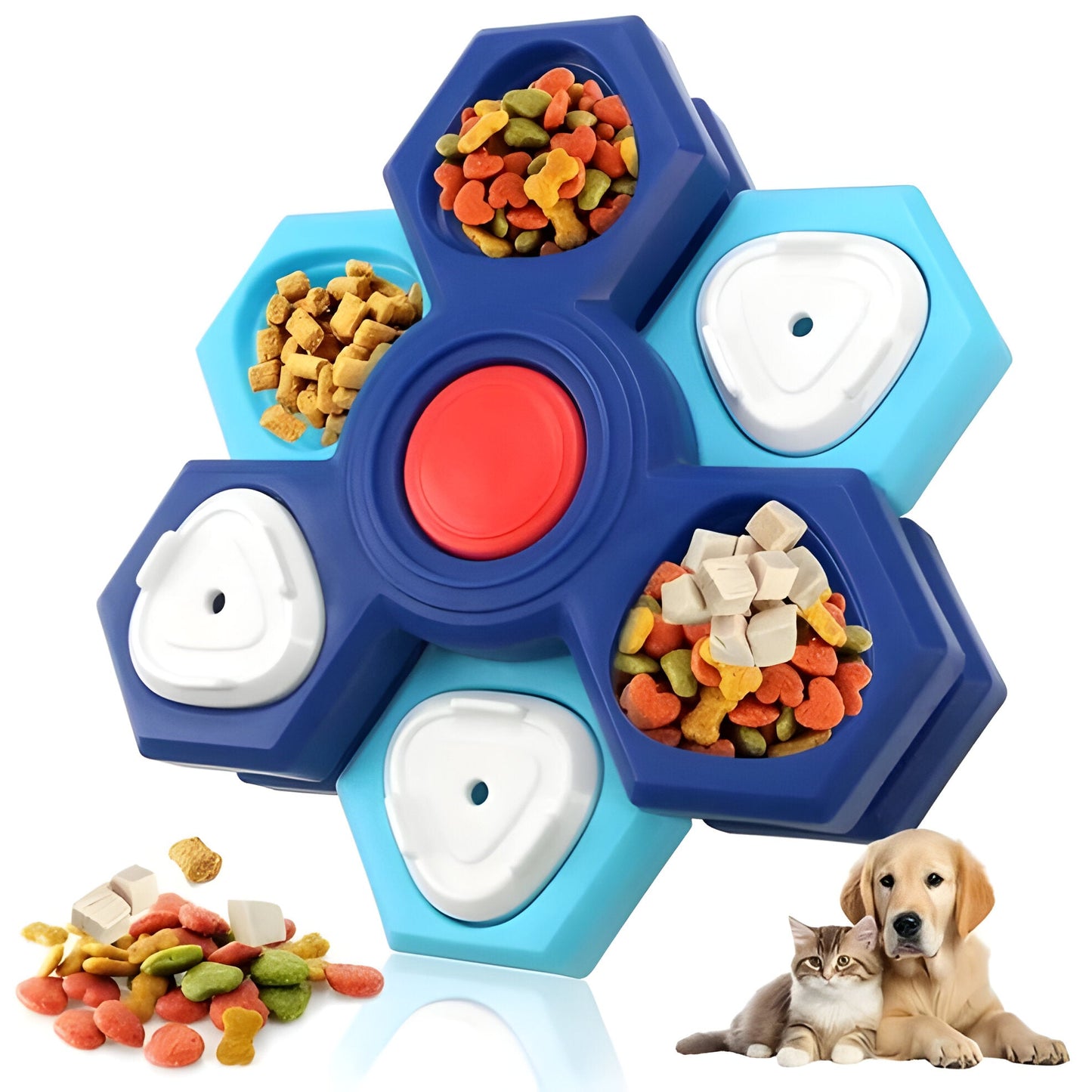 Fun Dog Food Puzzle Toy, Interactive Slow Feed Bowl