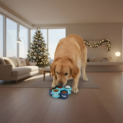 Fun Dog Food Puzzle Toy, Interactive Slow Feed Bowl