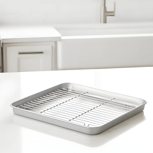 Non-Stick Stainless Steel Cookware Baking Pan Set - Hehif