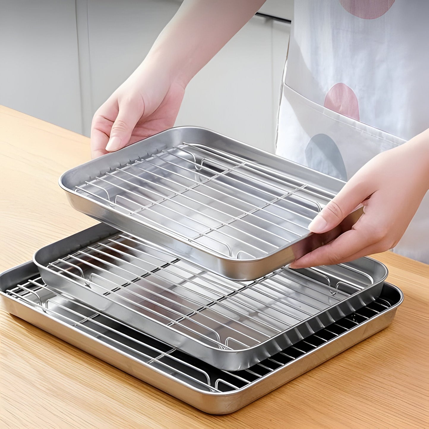 Non-Stick Stainless Steel Cookware Baking Pan Set