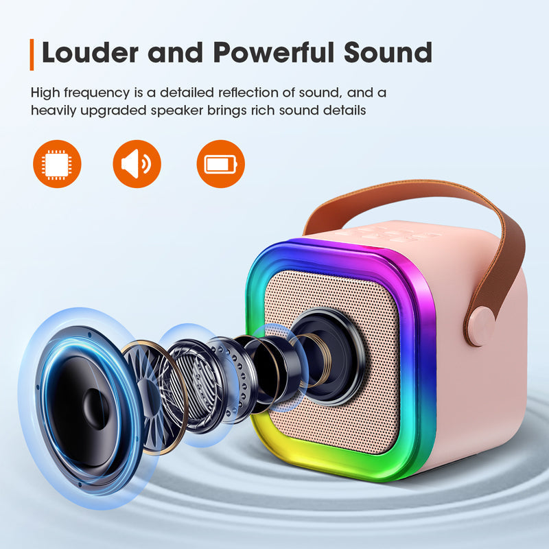 Portable Karaoke System With Bluetooth Mic