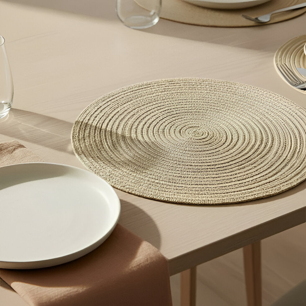 Natural Fiber Table Mats and Coasters Set - Hehif