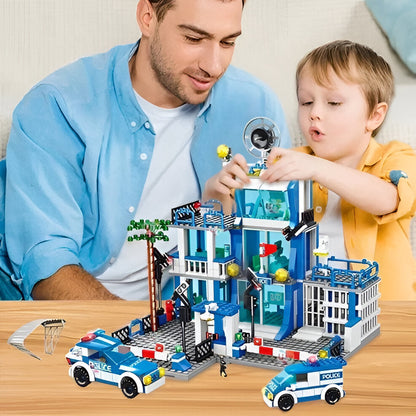 Action Police Headquarters Play Set with Figures and Toys