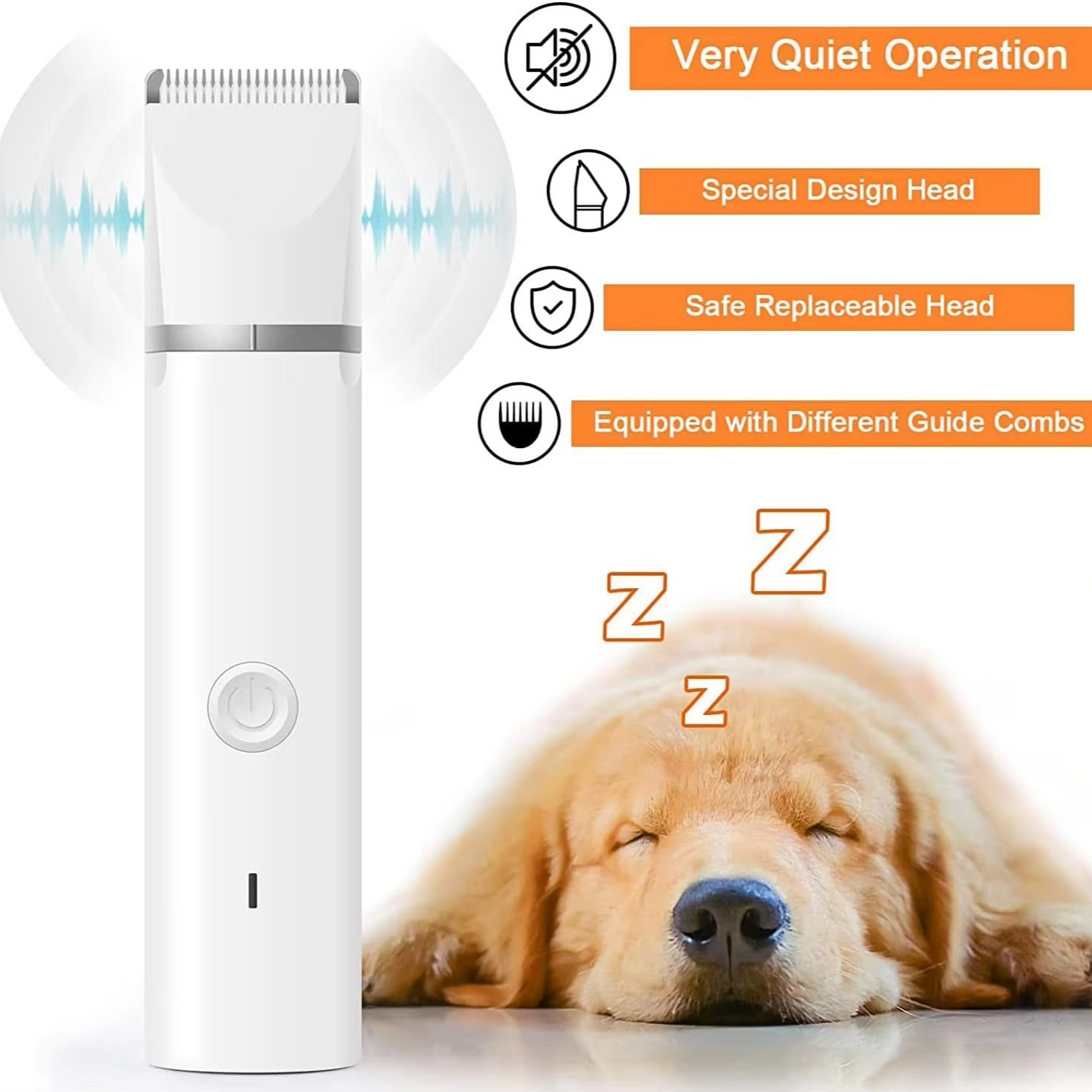 Complete Pet Care Set: Silent Trimmer, Nail File & Grooming Kit