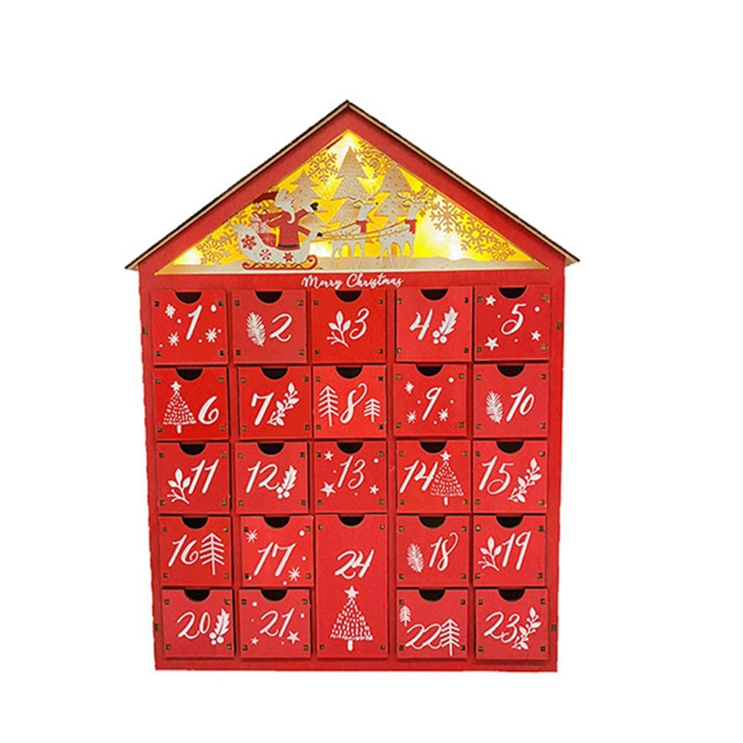 Fun Countdown LED Christmas Calendar with Lights