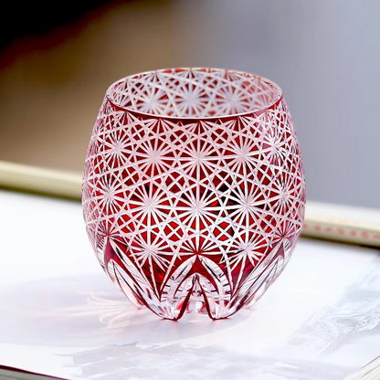 Exquisite Cut Crystal Whiskey Sake Glass