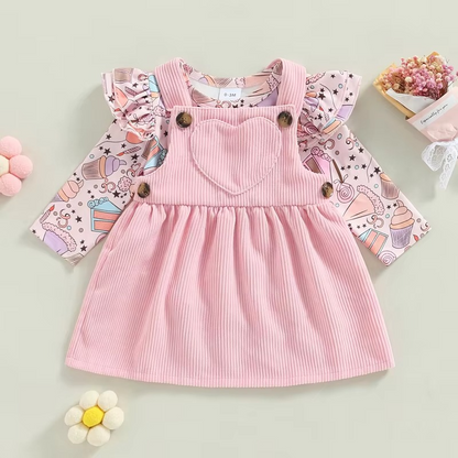 Adorable Infant Girl Summer Romper Outfit Set