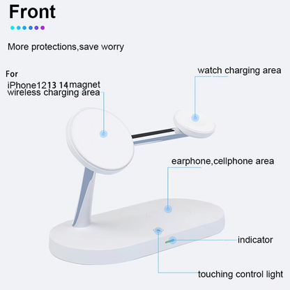 Compact 3 in 1 Fast Wireless Charging Pad