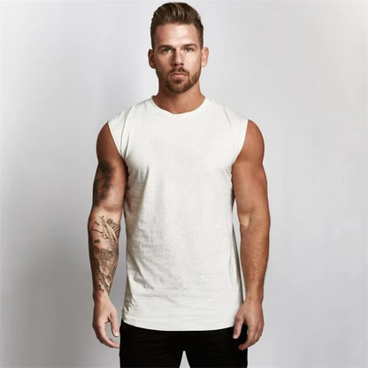 Athletic Fitted Sleeveless Gym Vest Top