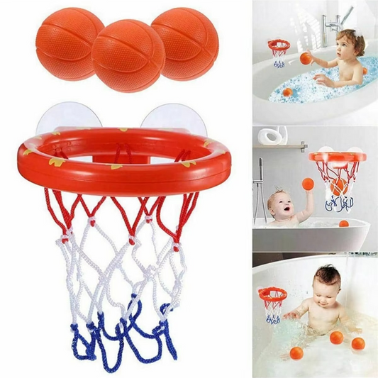 Fun Kids Bath Toy Basketball Set with 3 Balls - Hehif