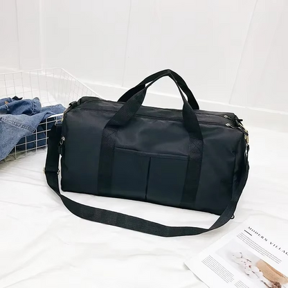 Durable Athletic Duffel Bag with Shoe Pocket and Travel Compartments