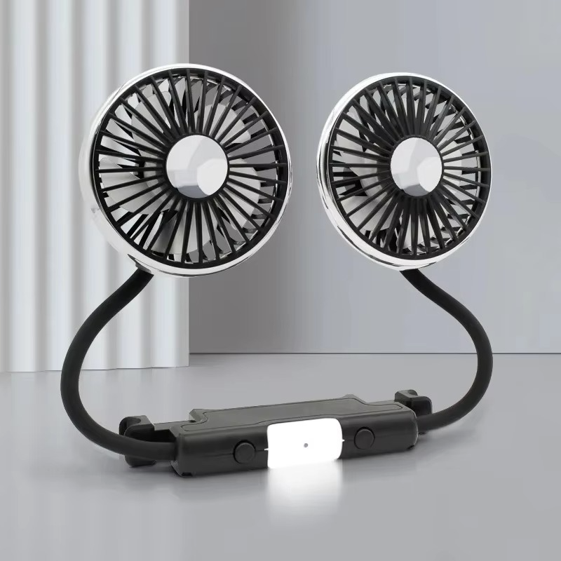 Cooling Car Vent Fan with LED Lights Adjustable