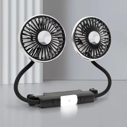 Cooling Car Vent Fan with LED Lights Adjustable