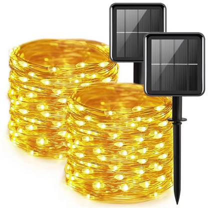 Bright Outdoor Solar Powered Garden Lights - Copper