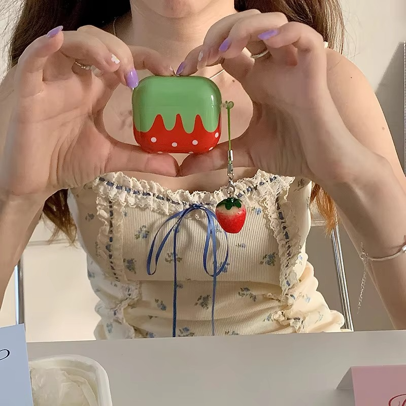 Fun Fruit AirPods Case with Soft Cover and Charm