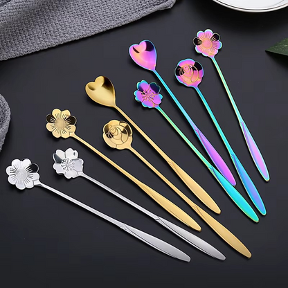 4 Piece Silverware Spoon Set Stainless Steel Flatware