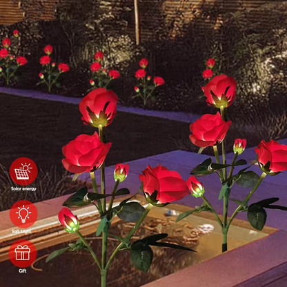 Outdoor Solar LED Rose Yard Lights