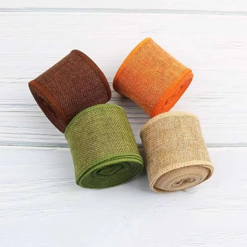 Natural Fabric Ribbon Roll for Gifts and Home Decor - Hehif