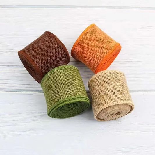 Natural Fabric Ribbon Roll for Gifts and Home Decor - Hehif