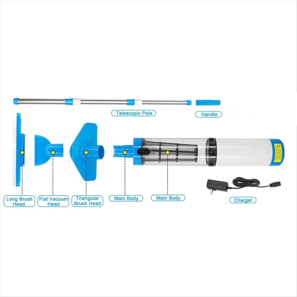 Portable Pool Cleaner and Spa Vacuum for Small Pools