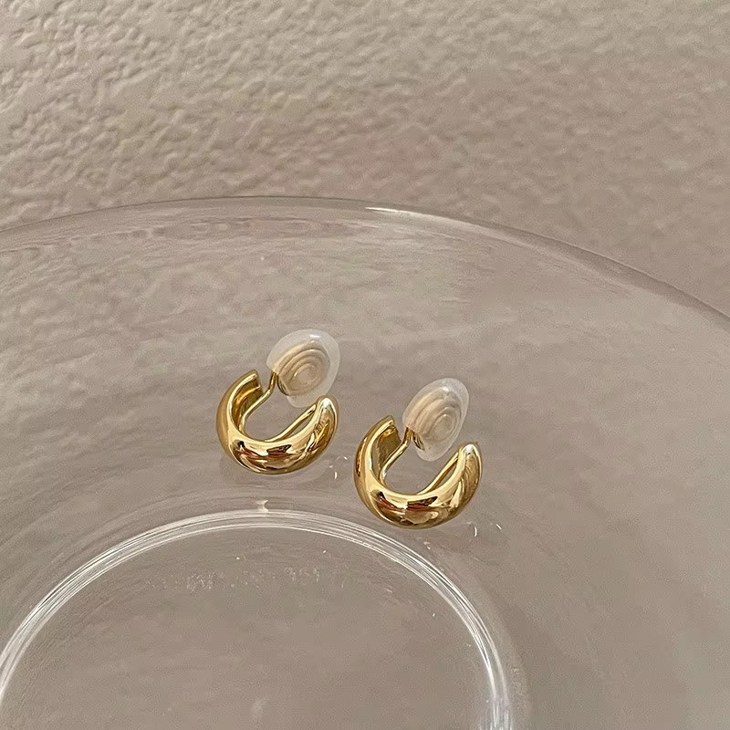 Classic Circle Huggie Earrings for Ladies