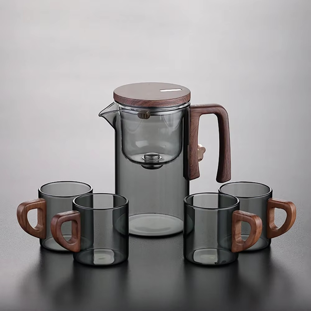 Clear Glass Infuser Teapot with Insulated Handle