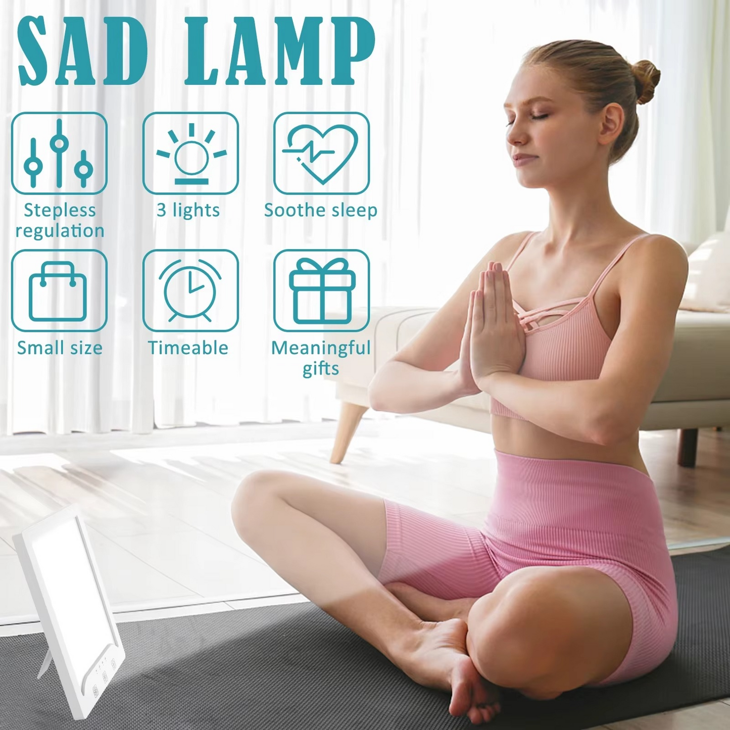 Mood Boosting LED Lamp with Dimmable Color Options