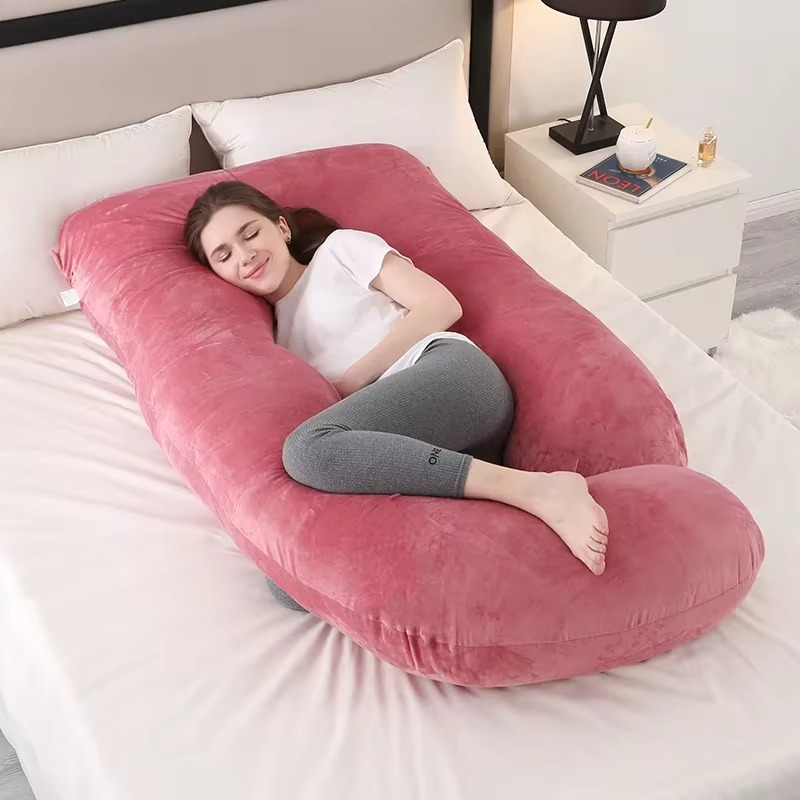 Contoured Full Body Pillow for Side Sleeping Support