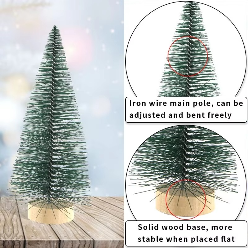 Small Pine Bottle Brush Christmas Tree Decorations