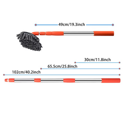 Soft Microfiber Auto Cleaning Mop with Extendable Handle