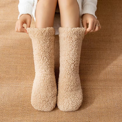 Warm Fuzzy Cozy Winter Socks with Grip Soles