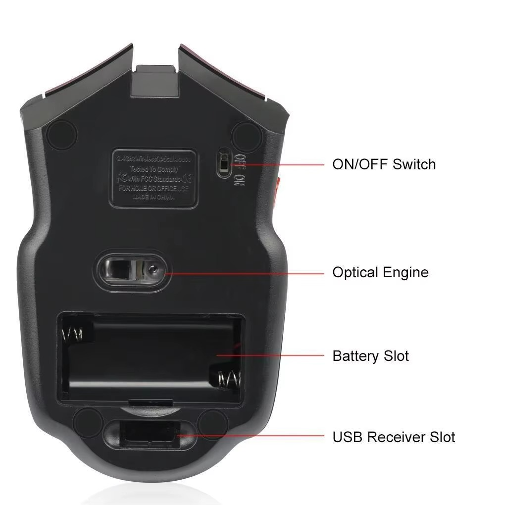 Compact Wireless Computer Mouse with USB Dongle