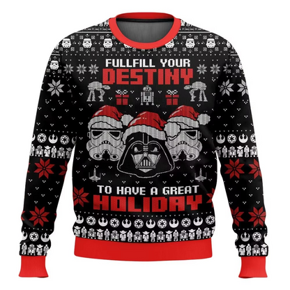 Fun Darth Vader Christmas Sweatshirt for Men Women
