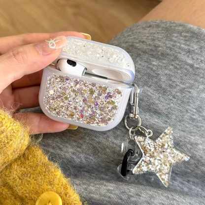 Sparkly Diamond AirPods Case with Keychain - Hehif