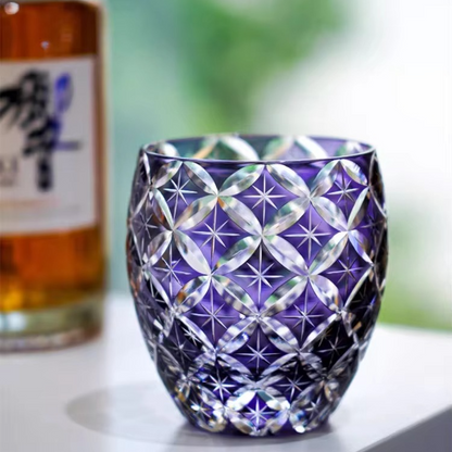 Luxury Cut Crystal Whiskey Glass with Unique Design
