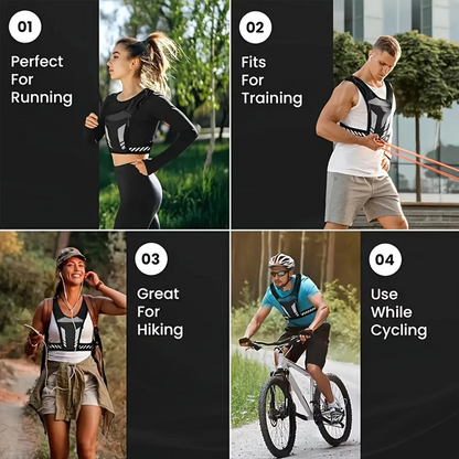 Breathable Athletic Running Vest with Phone Holder and Water Bottle Pouch