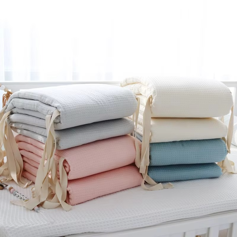 Soft Breathable Baby Crib Bumper Pad for Nursery Safety