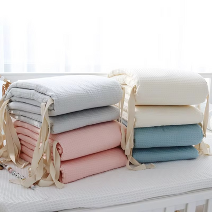 Soft Breathable Baby Crib Bumper Pad for Nursery Safety