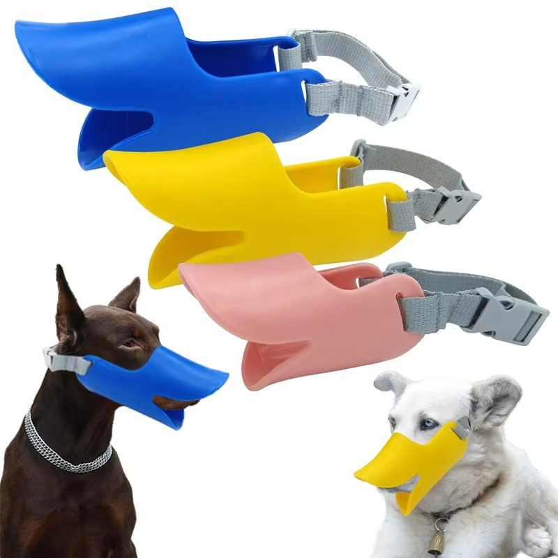 Comfortable Rubber Pet Muzzle for Small to Large Dogs