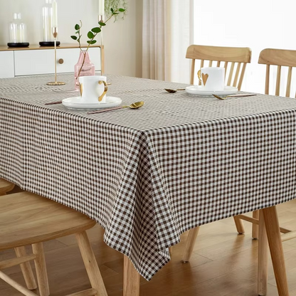 Vintage Plaid Table Cover for Dining and Parties