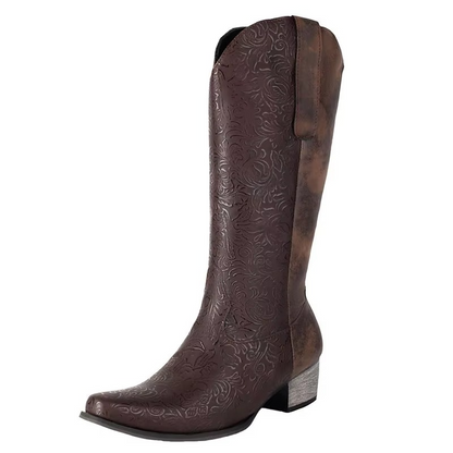 Comfortable Low Heel Western Boots for Women