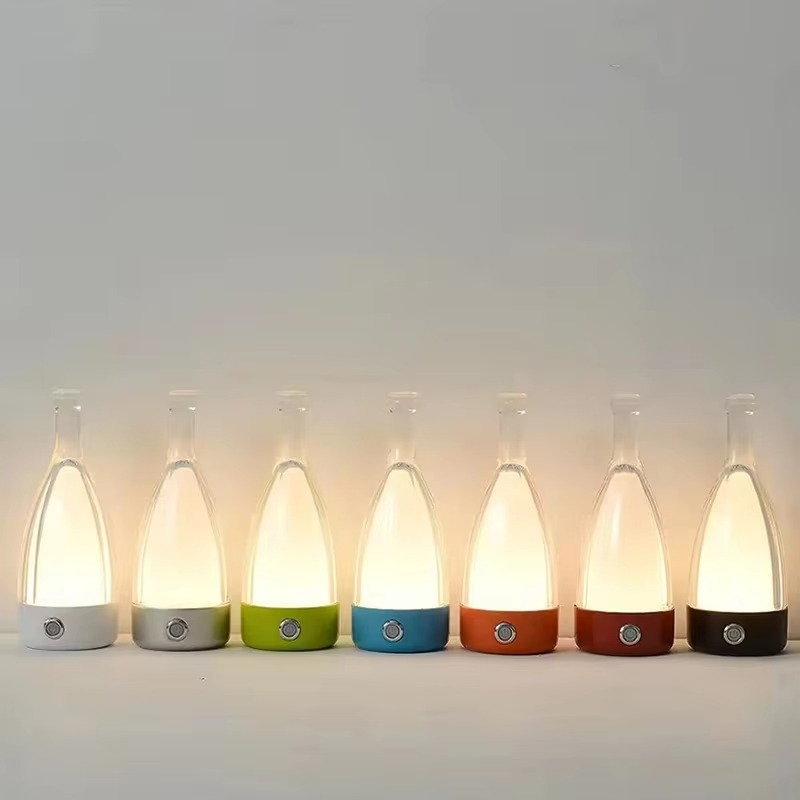 Wireless Wine Bottle Table Lamp with Bluetooth Speaker