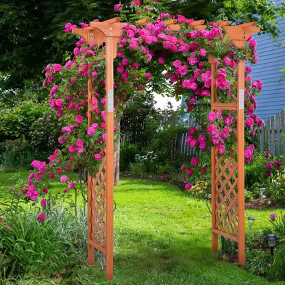 Rustic Wood Garden Archway for Outdoor Weddings and Patios