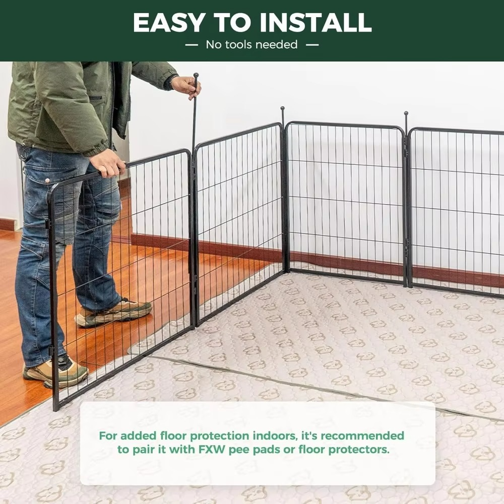 Durable Portable 40-Inch Pet Play Yard Fence