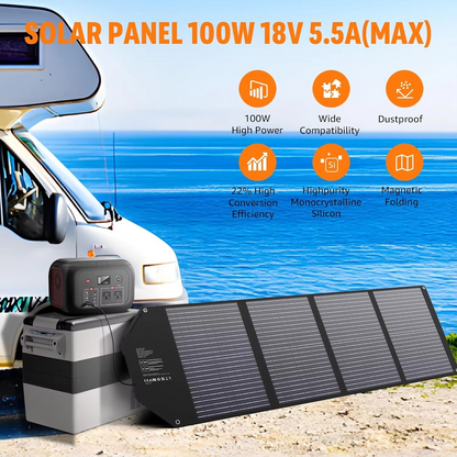 Waterproof Compact Solar Charger 100W with USB DC Output