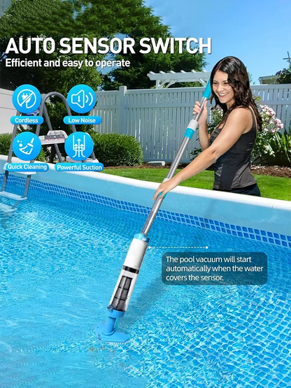 Portable Waterproof Pool Cleaner with 3-in-1 Suction