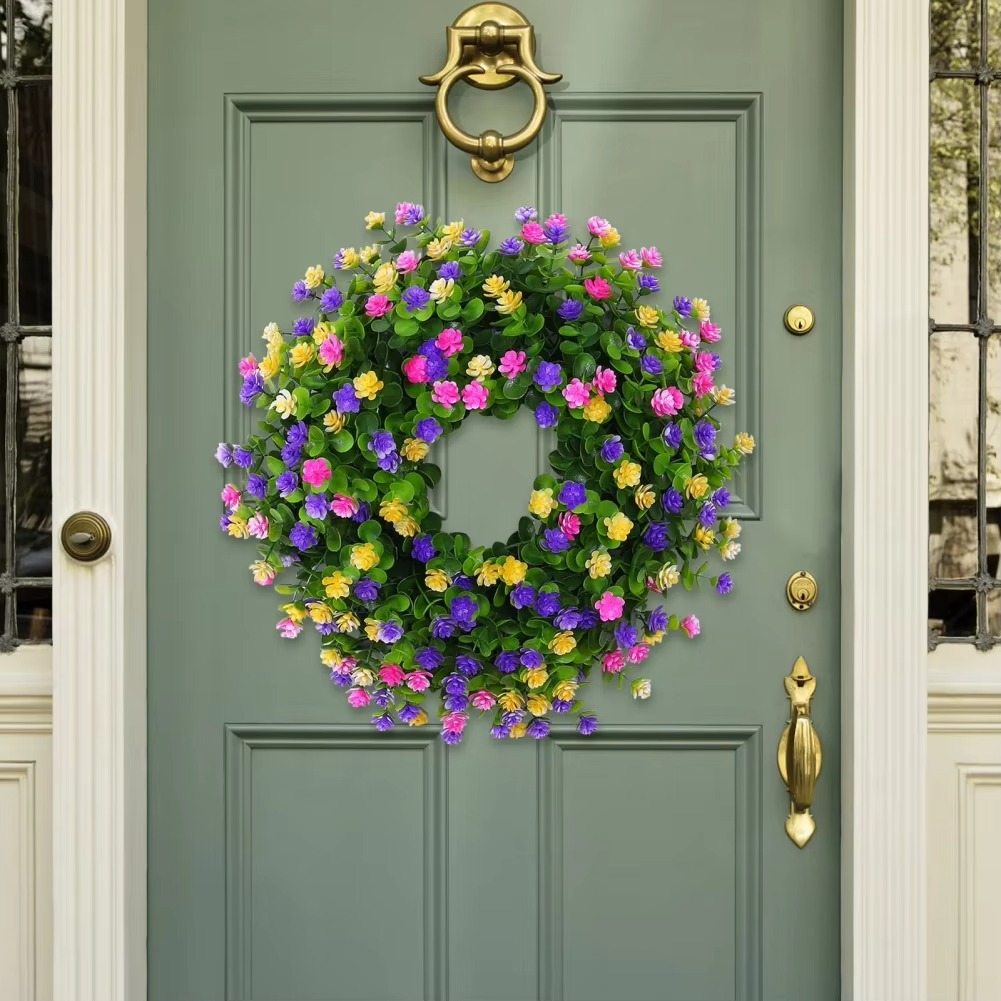 Beautiful Fake Flower Wreath for Home Decoration
