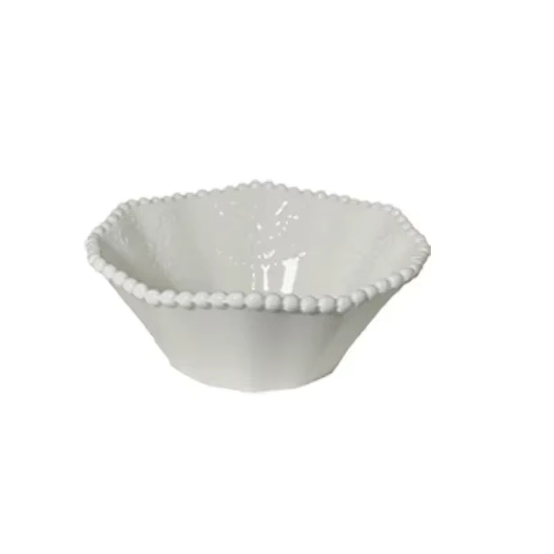 Classic White Ceramic Dinner Plate Set