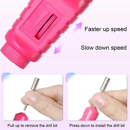 Compact Nail Care Drill Set with Travel Case