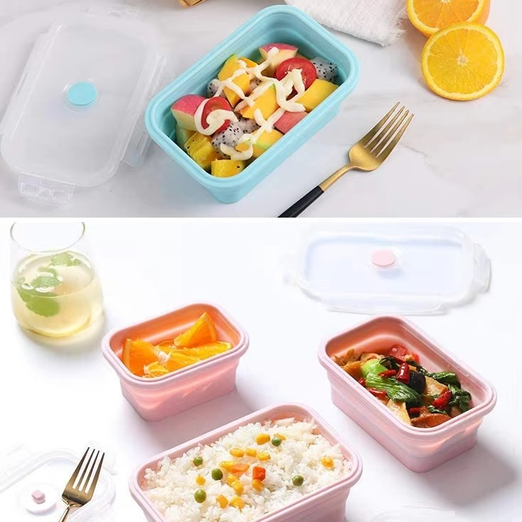 Space Saving Silicone Kitchen Containers 3 Piece Set